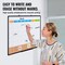 White-Brown-Black Aluminum Whiteboard & Cork Combo Board with Hooks